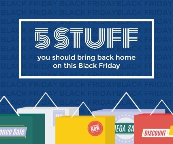black friday, promotion, business, Shopping Stuff Tips Facebook Post Template