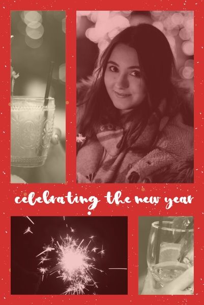 festivals, happy new year, new years, New Year Collage Pinterest Post Template