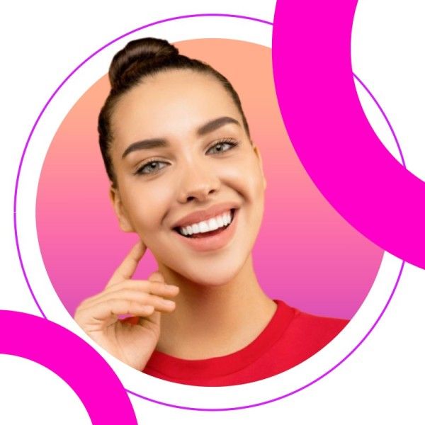 photo, image cutout, circle, Pink Modern Gradient Profile Picture Avatar Template