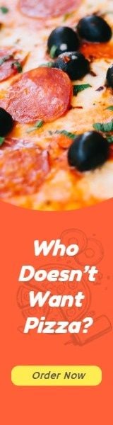 ピザハウス広告バナーテンプレート ワイド スカイスクレイパー