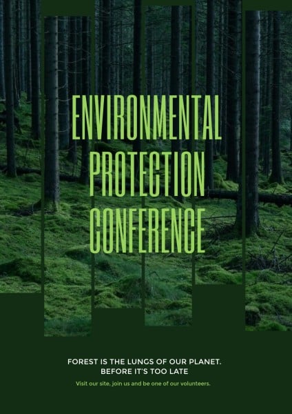 环境保护会议 英文海报