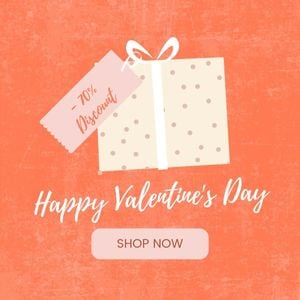 gift, discount, box, Valentine's Day Online Sale Ins Ad Instagram Ad Template