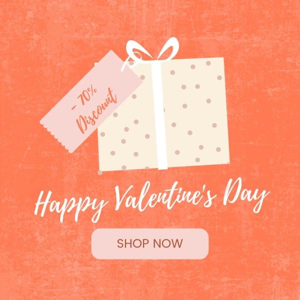 バレンタインデーのオンラインセールイン広告 Instagram広告