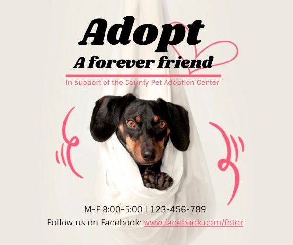 pet, dog, organization, White Animal Adoption Center Poster Facebook Post Template