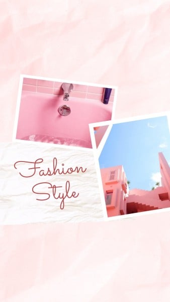 ピンクのファッションスタイル Instagram Story