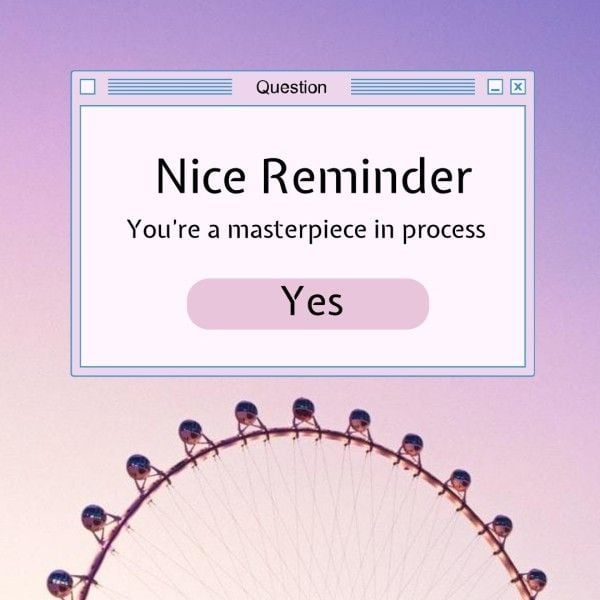 Purple Nice Reminder Instagram Post