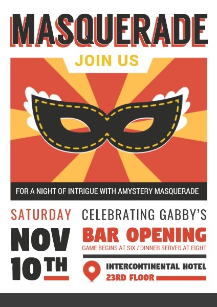 Masquerade Party Poster