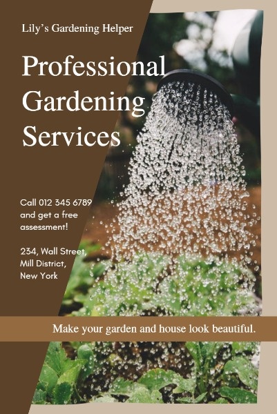 Brown Planting Gardening Service Pinterest Post