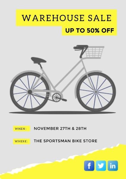 Bike Warehouse Sale Poster