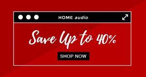 store, shop, sale, Red Black Friday Discount Banner Ads Facebook Ad Medium Template