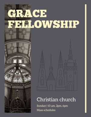 worship, service, church, Grey Grace Fellowship Program Template