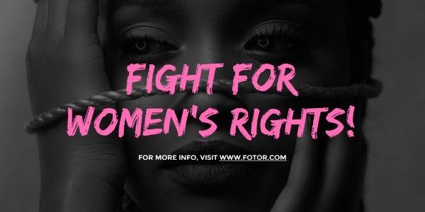 rights, girl, international womens day, Fight For Women's Right Activity Twitter Post Template