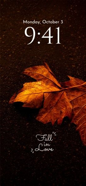 lock screen, autumn, leaf, Fall Season Quote Phone Wallpaper Template