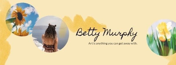 vlogger, woman, character, Yellow Trip Facebook Cover Template
