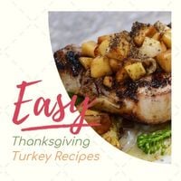 turkey, recipes, food, Happy Thanksgiving Instagram Post Template