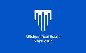 Blue Color Background Of Real Estate Sales Manager Business Card