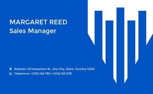 house, home, company, Blue Color Background Of Real Estate Sales Manager Business Card Template