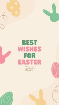 greeting, festival, celebration, Beige Abstract Happy Easter Day Instagram Story Template