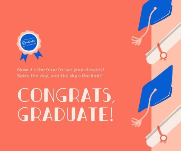 congrats, graduate, education, Graduation Celebration Facebook Post Template