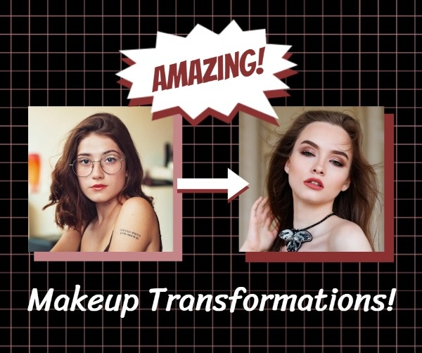 Amazing Makeup Transformation Facebook Post