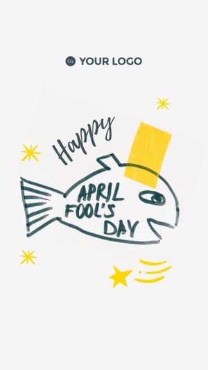 greeting, celebration, festival, Gray Funny Graffiti April Fools' Day Instagram Story Template
