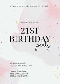 celebration, party, event, Pastel Watercolor Birthday Celebrate Poster Template