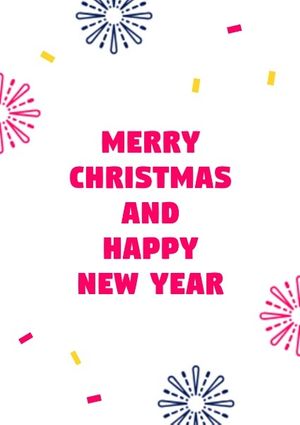 xmas, holiday, event, Merry Christmas And Happy New Year Poster Template