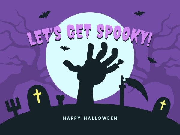 greeting, wishing, holiday, Spooky Halloween Card Template