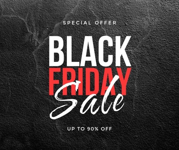 promotion, discount, special offer, Simple Black Friday Sale Facebook Post Template