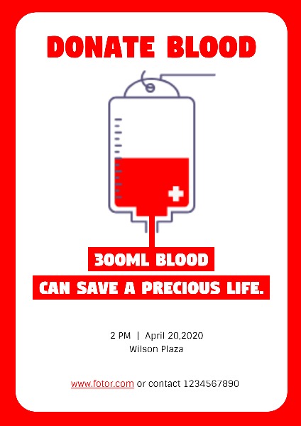 献血 宣传单