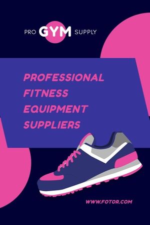 fitness, training, running shoes, Purple Gym Sport Equipment Pinterest Post Template