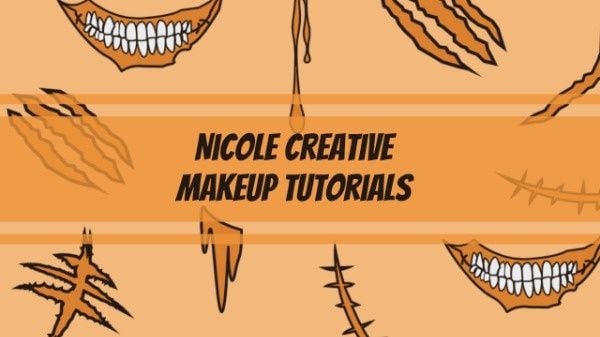 化妆教程 YouTube 频道艺术模板 Youtube频道封面