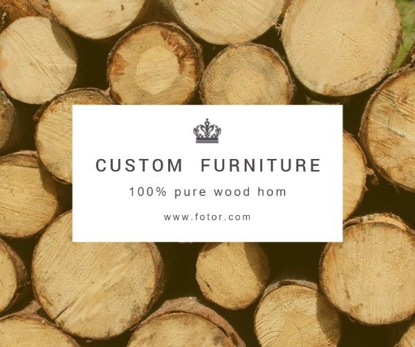 retail, commercial, business, Custom Furniture Service Facebook Post Template