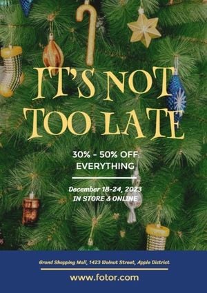 merry christmas, sales, business, Green Christmas Tree Big Sale Flyer Template