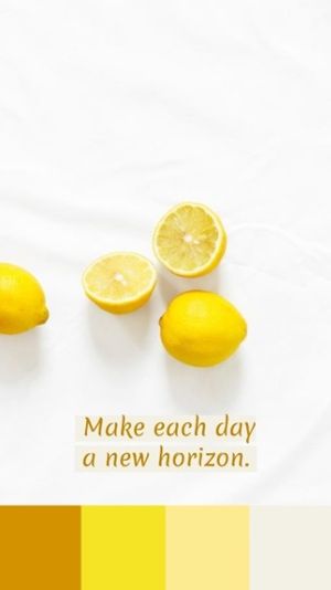 カスタマイズ可能な白と黄色レモンの壁紙スマホ壁紙のテンプレート Fotorデザインツール