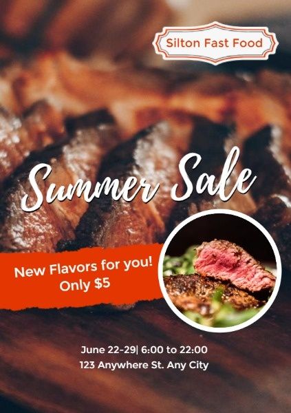 Red Steak House Summer Sale Flyer