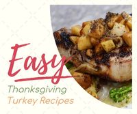 recipes, food, handmade, Happy Thanksgiving Turkey Recipe Facebook Post Template
