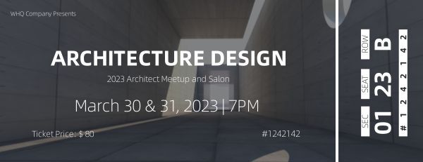 Black Architecture Design Meeting Ticket