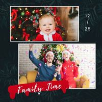 家庭圣诞照片拼贴画 社交拼图 1:1