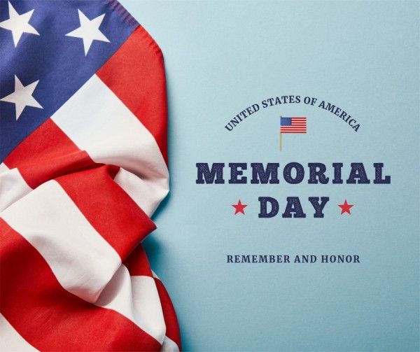 independence, usa, flag, United States Of America Memorial Day Facebook Post Template