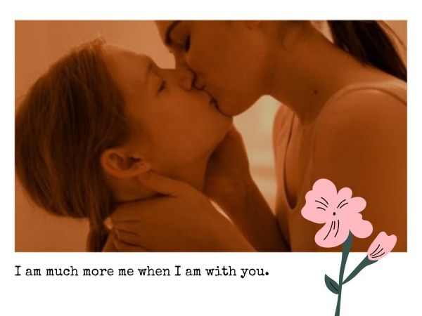 love, kiss, pride month, Sweet Couple Makeout Valentine's Day Collage Photo Collage 4:3 Template