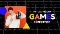 Cartoon VR Game Experience Youtube Thumbnail Youtube Channel Art