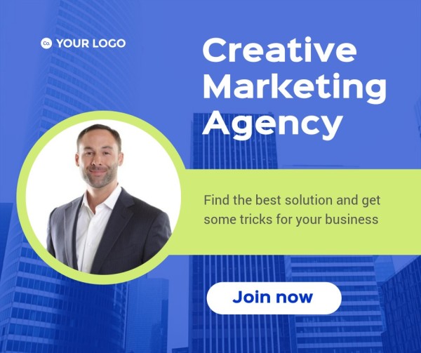 Blue Creative Marketing Agency Facebook Post