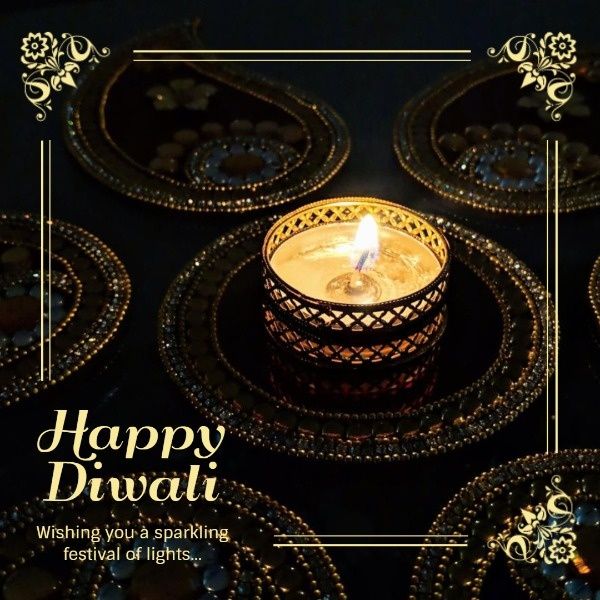 india, indian, light, Happy Diwali Festival Instagram Post Template