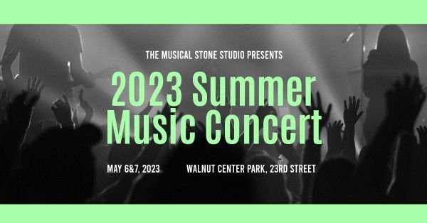  cover photo, musical, studio presents, Summer Music Concert Facebook Event Cover Template