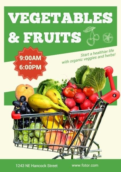 grocery shop, supermarket, english, Grocery Store Sale Poster Template