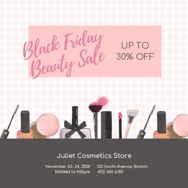 Black Friday Beauty Sale Instagram Post