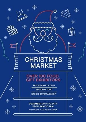 gifts, bread, christmas books, Christmas Market Fair Poster Template