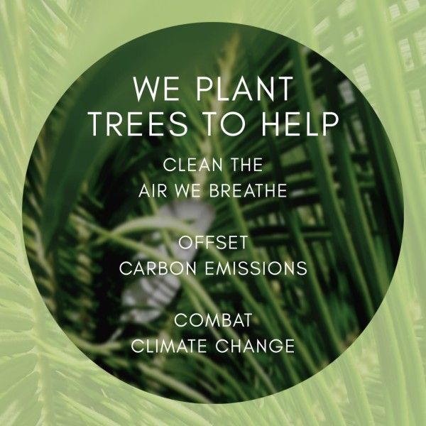 世界のために木を植える Instagram投稿