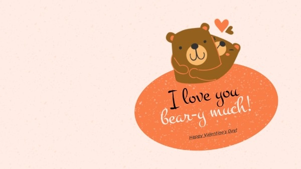 Valentine's Day Cute Bear Wallpaper